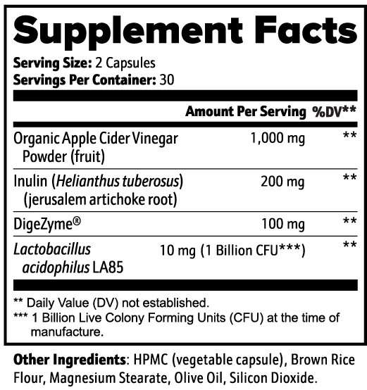 apple cider vinegar (ACV)